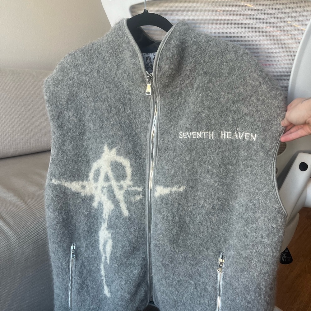 Seventh Heaven Mens XL Anarchy Soft Full Zip Gray Vest SS19